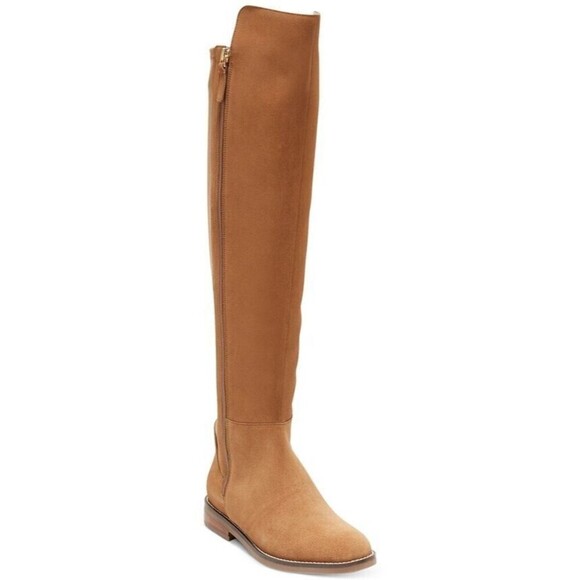 Cole Haan Women's Chase Tall Knee Boots Size 5.5 B  Brown Suede Side Zip - Picture 1 of 11